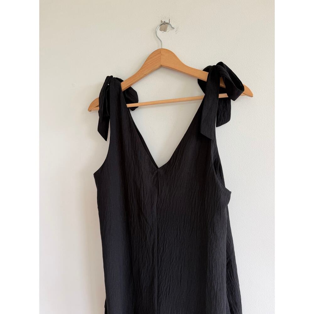 Whiteroom + Cactus Sardinia Sleeveless Tie Shoulder Strap Jumpsuit Black M NWT - Picture 5 of 8
